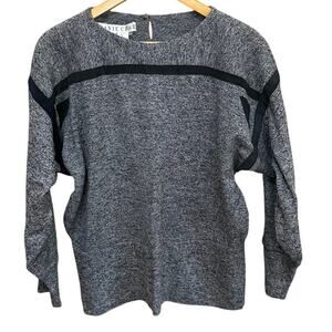 Vintage Joanie Char Sweater with Suede Geometric Trim – Made in the USA